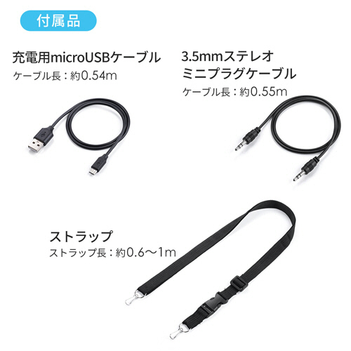 たのめーる】サンワダイレクト ワイヤレスマイク対応 ポータブル