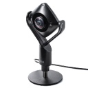 サンワダイレクト　３６０度ＷＥＢカメラ　２００万画素　ノイズリダクションマイク付き　レンズカバー付き　ケーブル長３ｍ　４００－ＣＡＭ０８４　１台