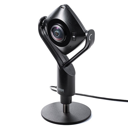サンワダイレクト　３６０度ＷＥＢカメラ　２００万画素　ノイズリダクションマイク付き　レンズカバー付き　ケーブル長３ｍ　４００－ＣＡＭ０８４　１台1