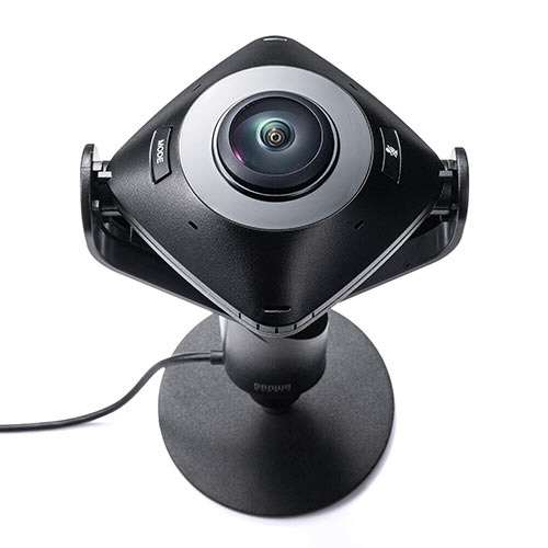 サンワダイレクト　３６０度ＷＥＢカメラ　２００万画素　ノイズリダクションマイク付き　レンズカバー付き　ケーブル長３ｍ　４００－ＣＡＭ０８４　１台3