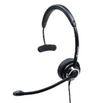 サンワダイレクト　コールセンター用ヘッドセット　（ノイズキャンセル・ＲＪ－９接続・片耳）　４００－ＨＳ０４５　１個
