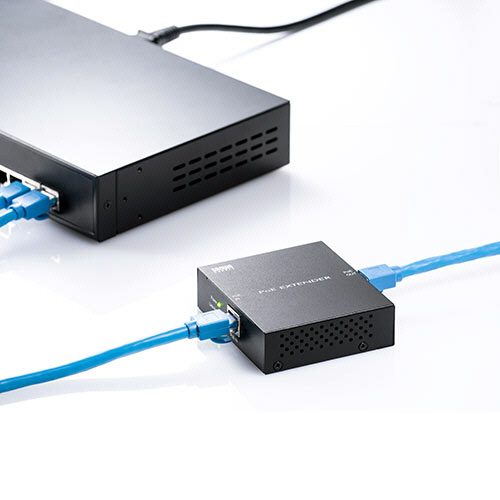 たのめーる】サンワダイレクト PoEエクステンダー(受電・給電