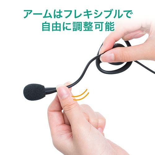 サンワダイレクト　ワイヤレスガイドシステム用マイク　（ガイド用イヤホンマイク・イヤーフックタイプ・カールコード・双指向性）　４００－ＨＳＧＳ－ＨＳ２　１個6