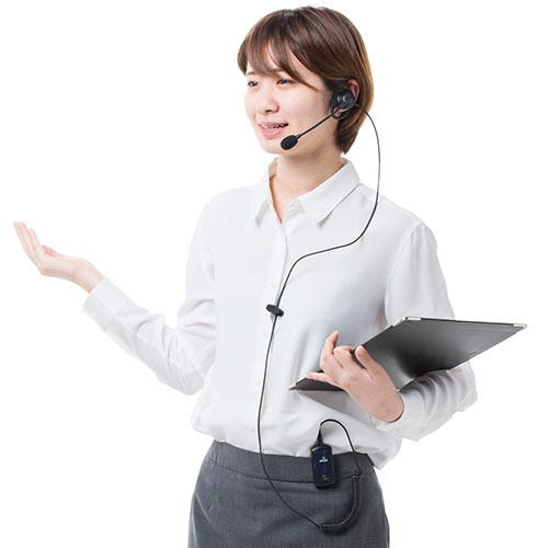 サンワダイレクト　ワイヤレスガイドシステム用マイク　（ガイド用イヤホンマイク・イヤーフックタイプ・カールコード・双指向性）　４００－ＨＳＧＳ－ＨＳ２　１個9