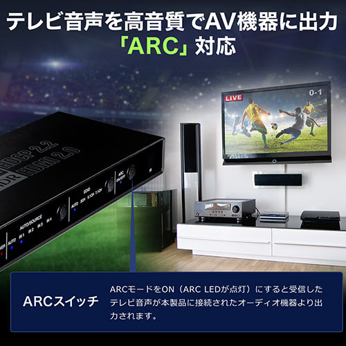 たのめーる】サンワダイレクト HDMI切替器(4K/60Hz HDR対応 4