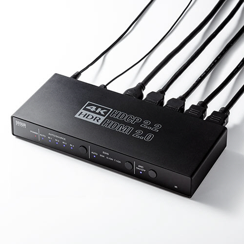 たのめーる】サンワダイレクト HDMI切替器(4K/60Hz HDR対応 4
