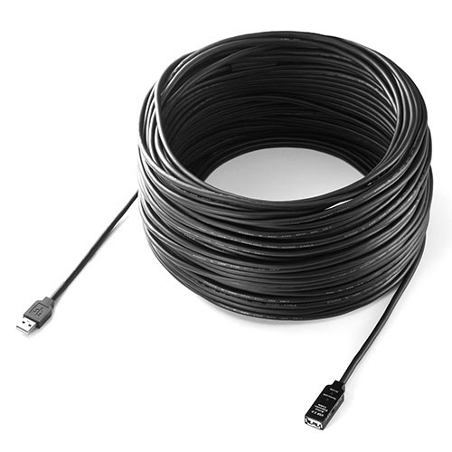 サンワダイレクト　ＵＳＢ２．０延長ケーブル　５０ｍ　ブラック　５００－ＵＳＢ００７－５０　１本4