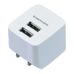 多摩電子工業　コンセントチャージャー　２．４Ａ　２ポート　最適充電　ホワイト　ＴＡ７７ＵＷ　１個