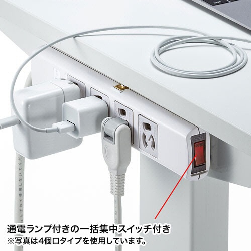 サンワサプライ　雷ガードタップ　３Ｐ・６個口　３ｍ　ホワイト　ＴＡＰ－ＳＰ３６ＭＧ－３　１個7