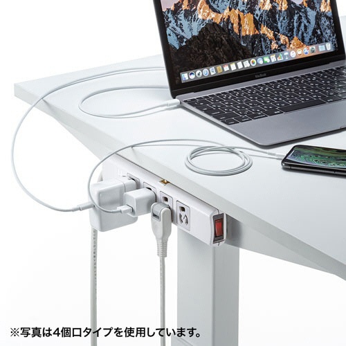 サンワサプライ　雷ガードタップ　３Ｐ・６個口　３ｍ　ホワイト　ＴＡＰ－ＳＰ３６ＭＧ－３　１個8