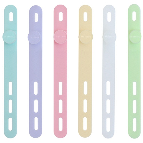 オウルテック　ＭＯＴＴＥＲＵ　ソフトタッチ　ケーブルバンド　ｓｏｆｕｍｏ　シャーベットカラー　ＭＯＴ－ＣＢＢＡＮＤ０３－ＳＥ　１パック（６本）1
