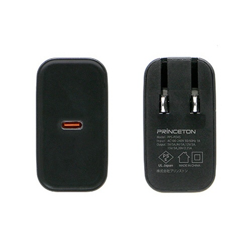 プリンストン　ＰｏｗｅｒＤｅｌｉｂｅｒｙ４５Ｗ対応　急速充電器　ＵｎｉＴＡＰ　ブラック　ＰＰＳ－ＰＤ４５　１個2
