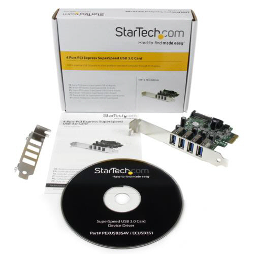 たのめーる】StarTech.com SuperSpeed 3.0 4ポート増設PCI PEXUSB3S4V 1個の通販
