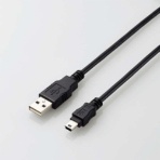 エレコム　ＵＳＢ２．０　Ａ－ｍｉｎｉＢケーブル　ＲｏＨＳ指令準拠（１０物質）　Ｕ２Ｃ－ＡＭＢＫ／ＩＤ