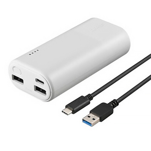 バッファロー　モバイルバッテリー　Ｔｙｐｅ－Ｃ対応　１００００ｍＡｈ　３ポート　ホワイト　ＢＳＭＰＢ１００３０Ｃ３ＷＨ　１個1
