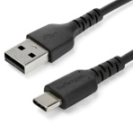 ＳｔａｒＴｅｃｈ．ｃｏｍ　ＵＳＢ　Ａ－ＵＳＢ　Ｃケーブル　　ラミド繊維補強　ブラック