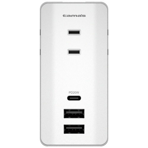 多摩電子工業　ＡＣタップ＆ＵＳＢ　ＰＤ２０Ｗ　ホワイト　ＴＳＫ１１８Ｕ２ＣＷ　１個1
