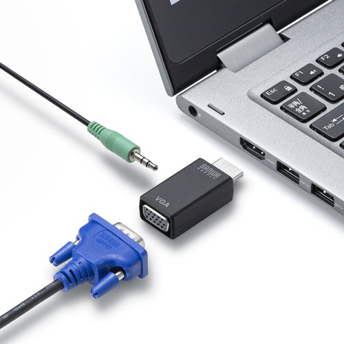 サンワサプライ　HDMI-VGA変換アダプタ　３個セット サンワサプライ】HDMI－VGA変換アダプタ（オーディオ出力付き