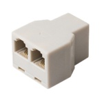 ナカバヤシ ミヨシ 6極4芯 分配アダプタ コード用 ホワイト DA-41/WH 1個