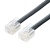 ナカバヤシ　ミヨシ　６極４芯　電話機コード　１ｍ　ブラック　ＤＣ－４０１／ＢＫ　１本