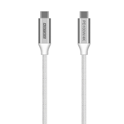 アドテック　Ｔｙｐｅ－Ｃ　ｔｏ　Ｃ　ケーブル　（４Ｋ・ＰＤ１００Ｗ／１０Ｇｂｐｓ）　１．０ｍ　ホワイト　ＡＰＣ－Ｖ１０１０ＣＣ－４ＫＵ３Ｇ２－Ｗ　１本1