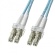 サンワサプライ　アーマードメガネ型光ファイバケーブル　マルチＯＭ３　ＬＣ×２－ＬＣ×２　２ｍ　アクア　ＨＫＢ－ＡＭＯＭ３ＬＣＬＣ－０２　１本1
