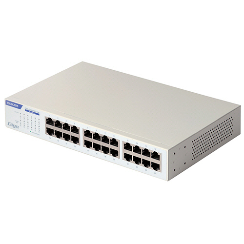 ELECOM　１０００ＢＡＳＥ−Ｔ対応　１６ポート　ＥＨＣ−Ｇ１６ＭＮ２−ＨＷ Giga対応16ポートスイッチ(金属筐体/電源内蔵) - EHC-G16MN2-HW