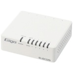 エレコム　Ｇｉｇａ対応スイッチ（プラ筐体／ＡＣアダプター）　ホワイト　ＲｏＨＳ指令準拠（１０物質）　ＥＨＣ－ＧＰＡ４－Ｗ