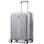 エム・エス・シー　ＳＷＩＳＳ　ＭＩＬＩＴＡＲＹ　ＣＹＧＮＵＳ（シグナス）　スーツケース　４２Ｌ　メタリックシルバー　ＳＭ－Ａ８２０　１台