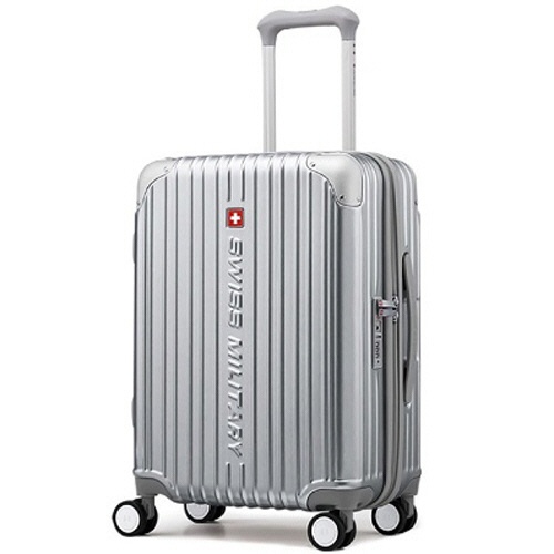 エム・エス・シー　ＳＷＩＳＳ　ＭＩＬＩＴＡＲＹ　ＣＹＧＮＵＳ（シグナス）　スーツケース　４２Ｌ　メタリックシルバー　ＳＭ－Ａ８２０　１台1