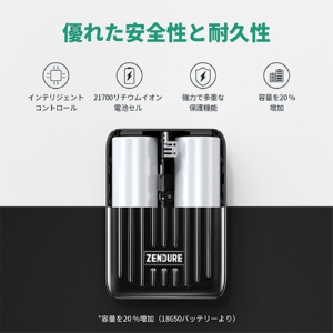 ゼンデュア　モバイルバッテリー　ＳｕｐｅｒＭｉｎｉ　１００００ｍＡｈ　ブラック　ＰＤ２０Ｗ対応　ＺＤＳＭ１０ＰＤ－Ｂ　１個8