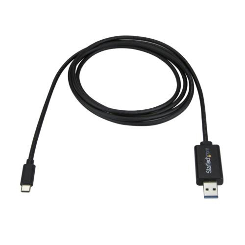 ＳｔａｒＴｅｃｈ．ｃｏｍ　データリンクケーブル　２ｍ　ＵＳＢ　Ｃ－ＵＳＢ　Ａ　ブラック　ＵＳＢＣ３ＬＩＮＫ　１本2