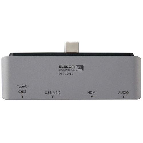 エレコム　ＵＳＢ　Ｔｙｐｅ－Ｃ／直挿しタイプドッキングステーション　シルバー　ＤＳＴ－Ｃ２５ＳＶ　１個2