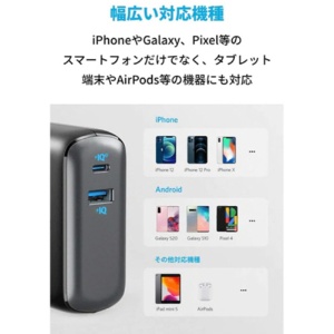 アンカージャパン　コンセント一体型モバイルバッテリー　Ａｎｋｅｒ　ＰｏｗｅｒＣｏｒｅ　Ｆｕｓｉｏｎ　（９７００ｍＡｈ）　ブラック　Ａ１６２３１１５　１個2