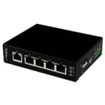 StarTech.com アンマネージ産業用ギガビットイーサネットスイッチ 5ポート IES51000 1台