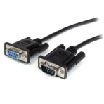 ＳｔａｒＴｅｃｈ．ｃｏｍ　ＲＳ－２３２Ｃ　ストレートケーブル　Ｄ－Ｓｕｂ９ピン（オス）－Ｄ－Ｓｕｂ９ピン（メス）　ブラック　ＭＸＴ１００