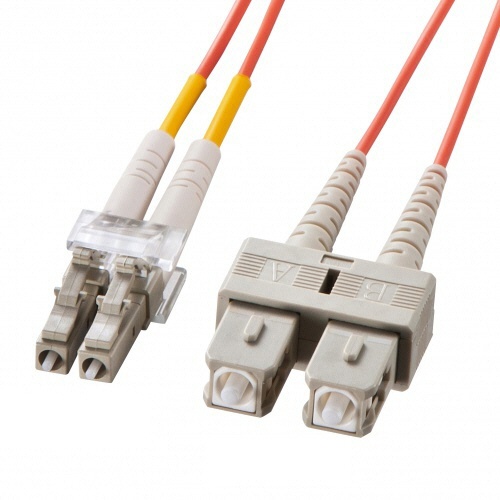 サンワサプライ　メガネ型光ファイバケーブル　ＬＣ×２－ＳＣ×２　５ｍ　マルチモード５０μｍ　ＨＫＢ－ＬＣＳＣ５－０５Ｎ　１本1