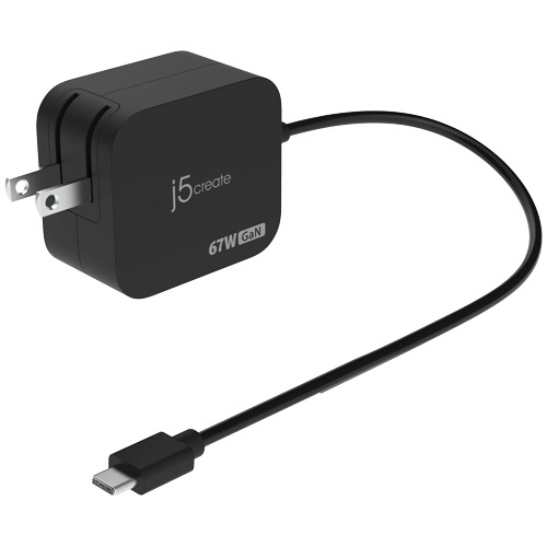 ｊ５　Ｃｒｅａｔｅ　６７Ｗ　ＧａＮ　ＵＳＢ－Ｃ　ケーブル一体型　ＰＤ充電器　１．８ｍ　ＪＵＰ１５６５Ｎ　１個1