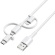 ハイディスク　３ｉｎ１ケーブル　１ｍ　ホワイト　高速充電２．４Ａ対応　ＨＤ－３ＩＮ１ＭＬＣ１ＷＨ　１本1