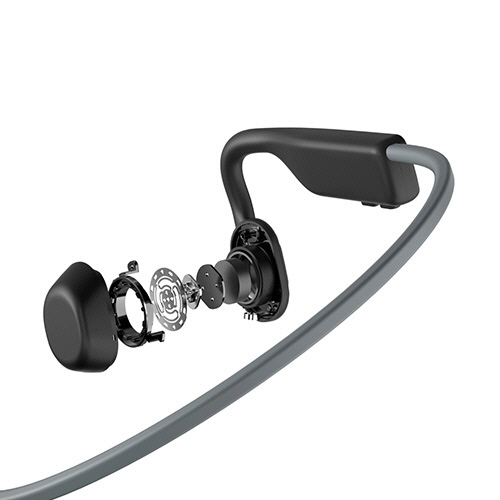 超美品 Shokz AFT-EP-000022 OPENMOVE スレートグレー Shokz ショックス AFT-EP-000022 骨伝導ワイヤレスヘッドホン