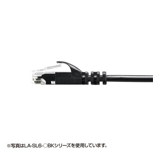 サンワサプライ　カテゴリ６準拠極細ＬＡＮケーブル　ブルー　１ｍ　ＬＡ－ＳＬ６－０１ＢＬ　１本3