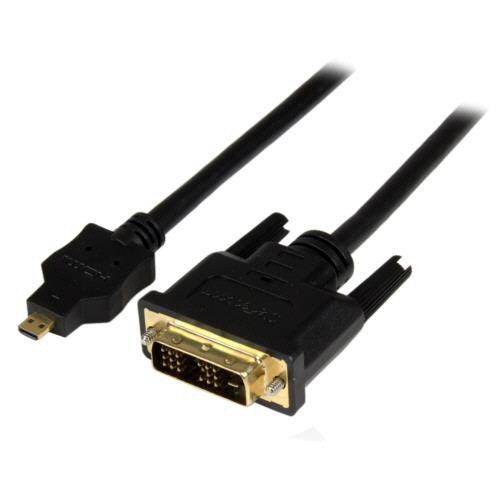 ＳｔａｒＴｅｃｈ．ｃｏｍ　マイクロＨＤＭＩ－ＤＶＩ変換ケーブル　１ｍ　ブラック　ＨＤＤＤＶＩＭＭ１Ｍ　１本1