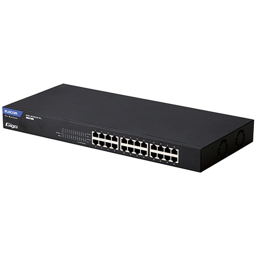 エレコム　レイヤー２　Ｇｉｇａ対応　ＰｏＥ　アンマネージスイッチ　２４ポート　ＥＨＢ－ＵＧ２Ｄ２４Ｆ－ＰＬ　１台1