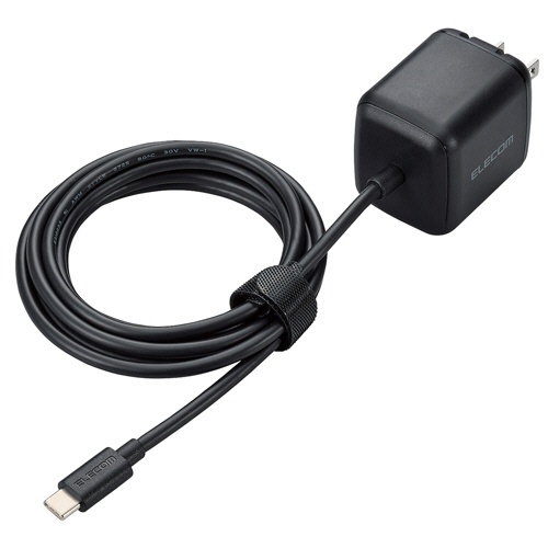 エレコム　ＵＳＢ　ＰｏｗｅｒＤｅｌｉｖｅｒｙ　６５Ｗ　ＡＣ充電器（Ｃケーブル一体型／２ｍ）　ブラック　ＡＣＤＣ－ＰＤ８６６５ＢＫ　１個1