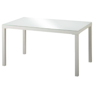 あずま工芸　ガラステーブル　幅１３５０×奥行８００×高さ７１０ｍｍ　ホワイト　ＧＤＴ－７６３１　１台1