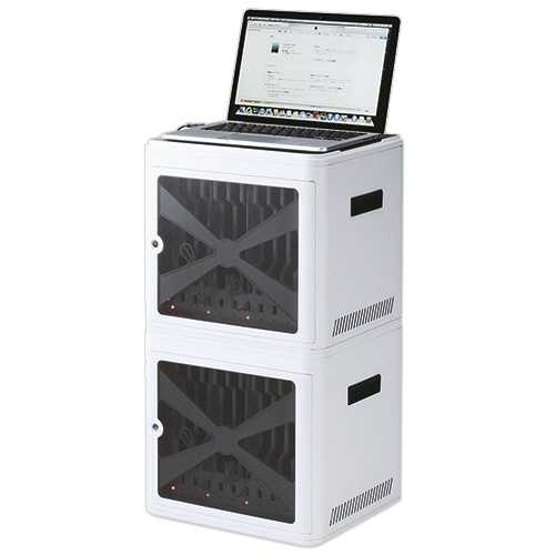 サンワサプライ　ｉＰａｄ・タブレット収納キャビネット　１０台収納　ホワイト　ＣＡＩ－ＣＡＢ１１Ｗ　１台3