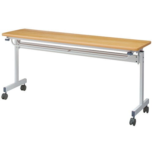 ＹＡＭＡＺＥＮ　フラップトップ会議用テーブル　幅１５００×奥行４５０ｍｍ　ウッドナチュラル／アイボリー　ＹＭ－１５４５ＷＮＩＶ　１台1