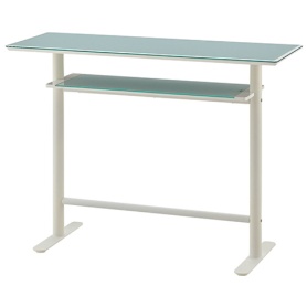 あずま工芸　カウンターテーブル　ホワイト（強化ガラス天板）　ＧＣＴ－２５１１ＷＨ　１台
