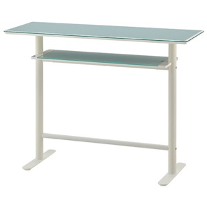 あずま工芸　カウンターテーブル　ホワイト（強化ガラス天板）　ＧＣＴ－２５１１ＷＨ　１台1