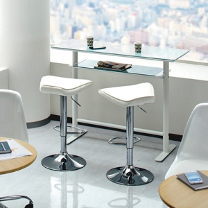 あずま工芸　カウンターテーブル　ホワイト（強化ガラス天板）　ＧＣＴ－２５１１ＷＨ　１台2